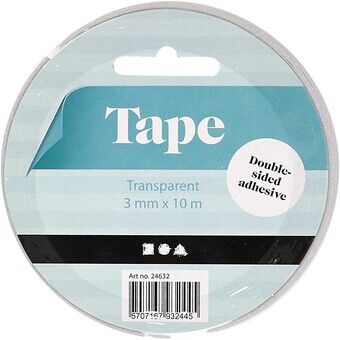 Dubbelzijdige tape 3mm, 10m