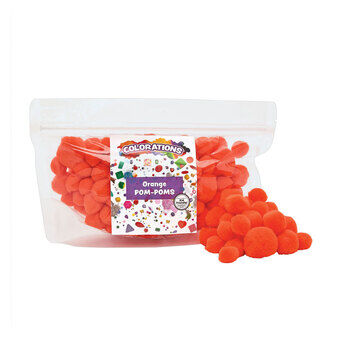 Coloraties - Pompons Oranje, 100st.