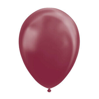 Ballonnen Metallic Bordeaux 30cm, 10 stuks.