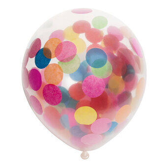 Confetti Ballonnen Papieren Confetti Mix 30cm, 6 stuks.