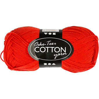 Katoengaren, rood, 50gr, 170m