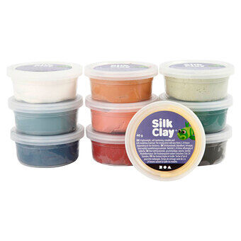 Silk clay, pastelkleuren, 10 st.