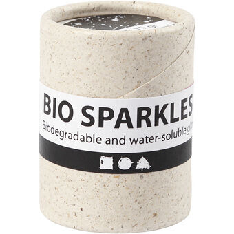 Biologische glitter zwart, 10gr