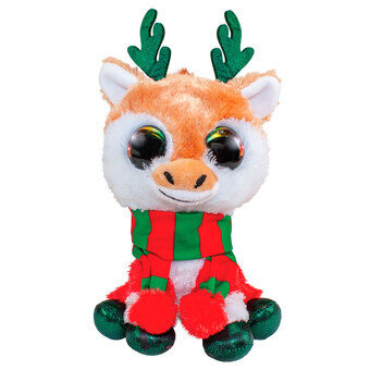 Lumo stars knuffel - Kerst rendier Kerst, 15 cm