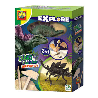 SES Explore Dino en Skelet Opgraven 2in1 - Stegosaurus