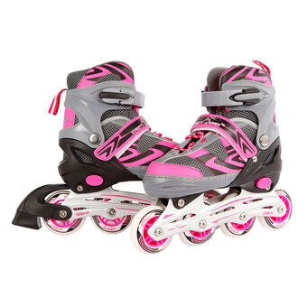 Schaatsen roze/grijs, maat 39-42