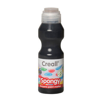 Creall sponsachtige verfpen zwart, 70ml