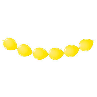 Gele knoop ballonnen, 8 stuks.