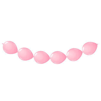 Roze Knoopballonnen, 8 stuks.