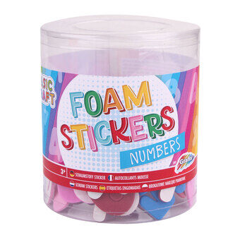 Schuimstickers, 100 stuks - Getallen