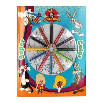 Super kleur kleurboek Looney Tunes met potloden