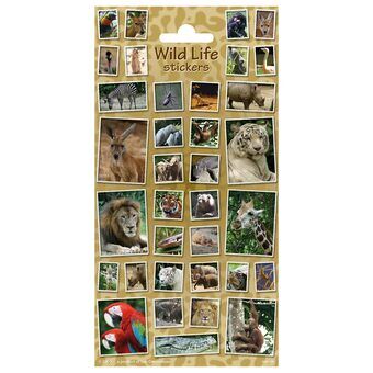 Stickervel wilde dieren