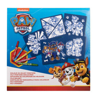 Paw Patrol viltkleuren 18x18 cm - 5 st