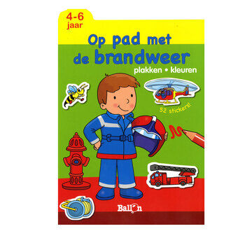 Plakken en Kleuren - Op pad met de brandweer, 4-6 jaar