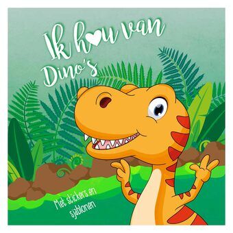 Sticker- en sjabloonboek I love dino\'s