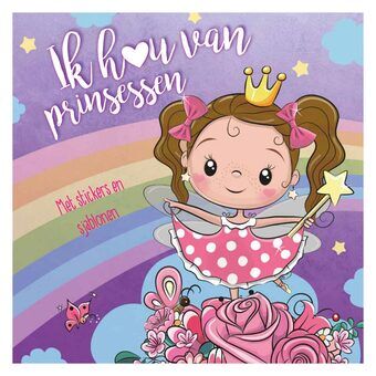 Sticker- en sjabloonboek Ik hou van prinsessen