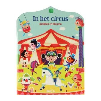 Plak en kleur in het circus