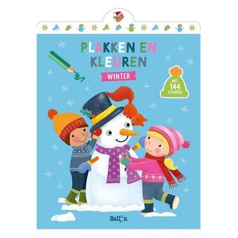 Kras- en kleurstickerboek winter