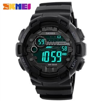 SKMEI Double Time heren digitaal horloge [50m waterdicht] [achtergrondverlichting] [chronograaf]