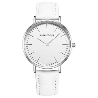 MINIFOCUS Fashion Elegent Quartz Watch Women Genuine Leather Band Watches