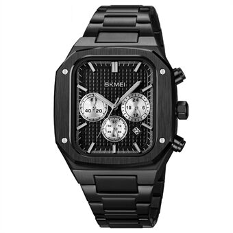 SKMEI 2201 Stijlvolle Heren Zaken Quartz Horloge Vierkante Luminous Polshorloge