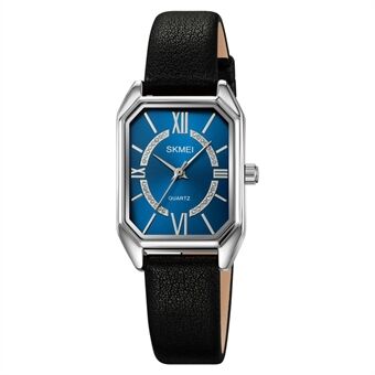 SKMEI 2238 Dames Quartz Horloge Leren Band Vierkante Polshorloge