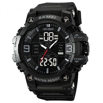 SKMEI 2222 Outdoor Sports Multifunctioneel Elektronisch Horloge 50m Waterdicht Luminieus Stopwatch