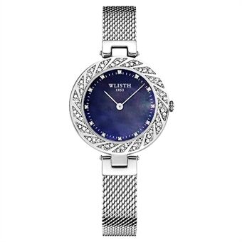 WLISTH 6198 Stijlvolle Dames Quartz Horloge met Strass Decoratie