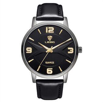 LIEBIG L1032 zijn en haar paar horloges quartz horloge met leren band