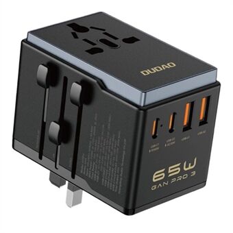 DUDAO A65Pro Universele 65W Snellaad Reisadapter Wereldwijde Stekker Converter Oplader