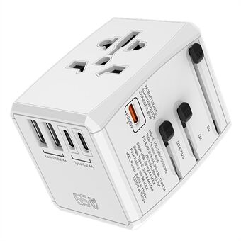 HHT905 PD 65W GaN Wereldwijde Reis Snelladende Voedingsadapter Wandlader Plug Converter