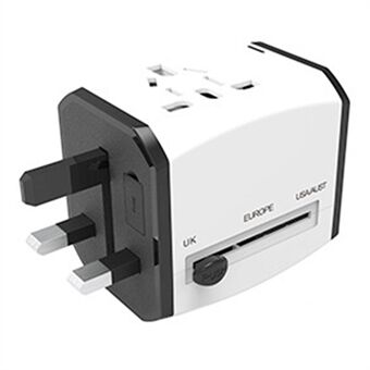 HHT525 Universele Wereldwijde Reisadapter 3 USB Poorten Oplader Plug Omvormer