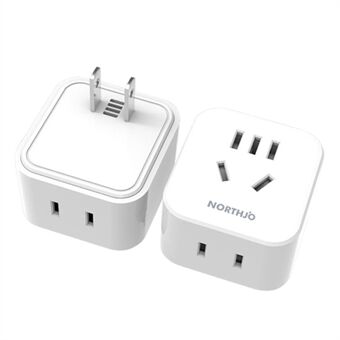 NORTHJO US/Japanese to US/Japanese/AU Plug Mini Adapter Travel Converter Socket