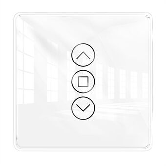 WiFi RF433 Smart 2.5D Arc Glas Touch Panel Gordijn Schakelaar voor Rolgordijnen Rolluiken Schakelaar Ondersteuning Smart Life/Tuya APP Draadloze Afstandsbediening