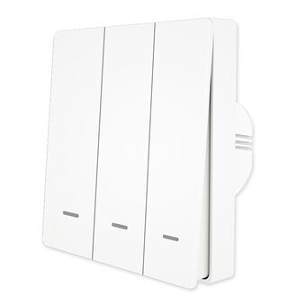 ZigBee Draadloze Knop Timer Functie Smart Wall Switch Panel Tuya APP Afstandsbediening Spraakbesturing - 3 Gang / Wit