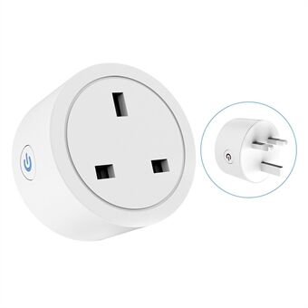 WHD10 UK-stekker 16A Tuya WiFi Slimme Socket met Energiemeting Stem / APP Bediening