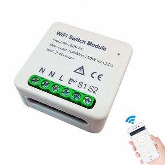 Ty-MIMI-S01 DIY WiFi Smart Light Switch Relaismodule APP Afstandsbediening Werken met Alexa Echo Google Home