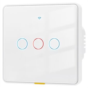 MG-KG110 3 Gang WiFi+433 Dual Mode Touch Smart Switch Tuya APP Spraakbediening Wandschakelaar, EU Plug  /  Wit