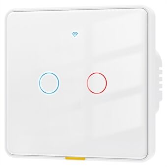 MG-KG110 2-Voudige WiFi+433 Dual Mode Touch Slimme Schakelaar Tuya APP Spraakbesturing Wandschakelaar, EU Stekker  /  Wit