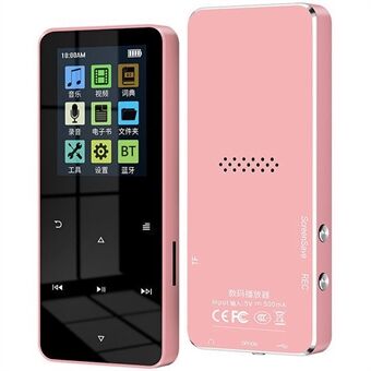 S308 64GB TF Kaart Touch Screen MP3 Geluidsrecorder Muziek Video MP4 Speler met Woordenboek + Bluetooth Functie