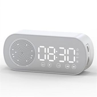 Z7 Draagbare Draadloze Luidspreker Digitale Bluetooth 5.0 Audio Versterker Multifunctionele Spiegel Wekker met FM Radio Muziek