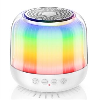 JY12 Portable Mini Speaker with 360 Degrees Full-screen RGB LED Light Multi-Color Changing Wireless Bluetooth Subwoofer