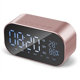 S2 Digitaal spiegelscherm Dubbele wekkerradio Draadloze Bluetooth-luidspreker Diepe basluidspreker