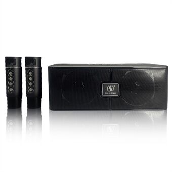 YS204 Draadloze microfoons Bluetooth-luidsprekersysteem Home Party KTV Karaoke-zangmachinekit