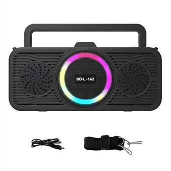 BDL-162 Solar -energie Bluetooth-luidspreker met kleurrijk Ring Draagbare Outdoor Fitness Draadloze muziek Subwoofer
