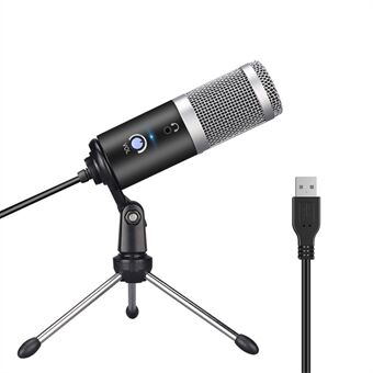 AK-5 Condenser Microphone USB Port Studio Mic Professional Recording PC Mic for Live-streaming Online Conference