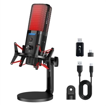 YANMAI X3W Ruisonderdrukkende Microfoon Draadloze / Bedrade Dubbele Modus RGB Gaming Bureau Microfoon