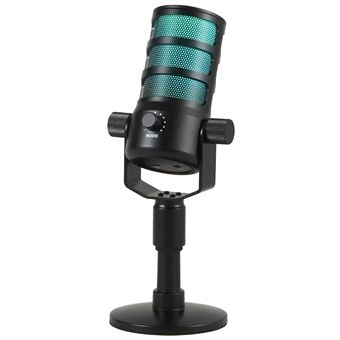 PDO Ruisonderdrukkende Microfoon met RGB Licht voor Live Streaming / Gamen / Karaoke Desktop Mic