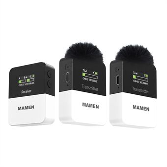 MAMEN KT-W1 Mini UHF Draadloze Lavalier Microfoon Ruisonderdrukking Stemopname Microfoon voor DSLR Camera Telefoon Vlog Interview