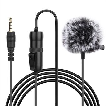 PULUZ PU427 M1 6m 3.5mm Lavalier Microfoon Clip-On Omnidirectionele Condensatormicrofoon voor Streaming, Opnemen